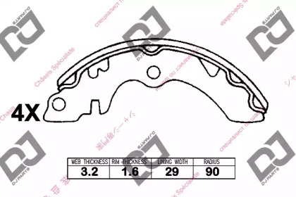 Комлект тормозных накладок DJ PARTS BS1385